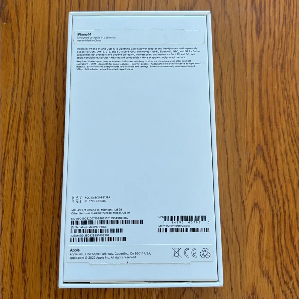 Apple iPhone 14 Box